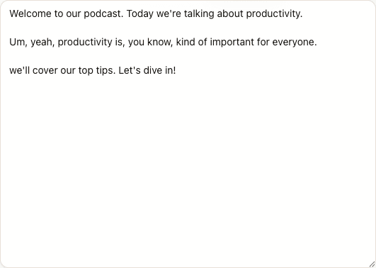 Valid SRT output with cleaned cues and preserved timing structure