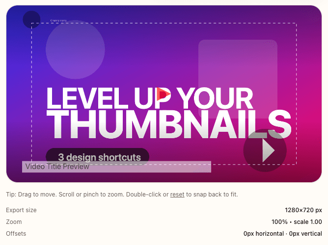 Diagram showing 8% horizontal and 10% vertical safe margins on YouTube thumbnail