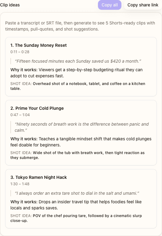 Side-by-side comparison of single static shot versus multi-beat editing with visual variety